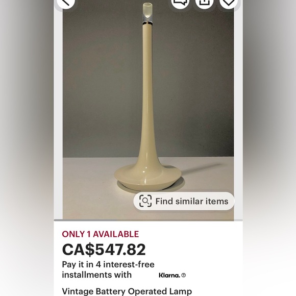 A pair of Vintage 90’s Ikea battery operated off white display candle/lamp - Picture 12 of 15